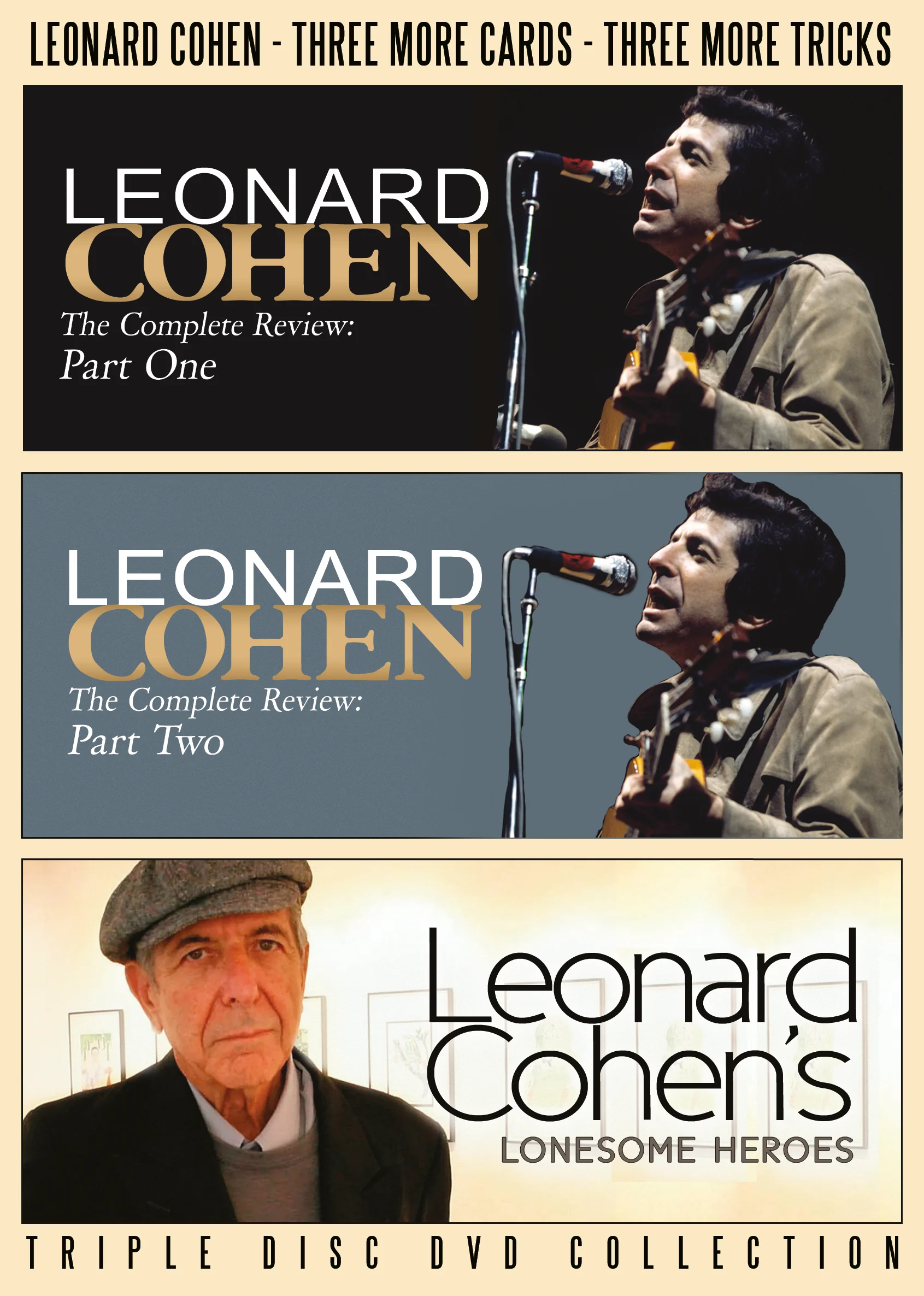 Leonard Cohen - The Complete Review, Parts 1 & 2 / Lonesome Heroes (3-DVD)