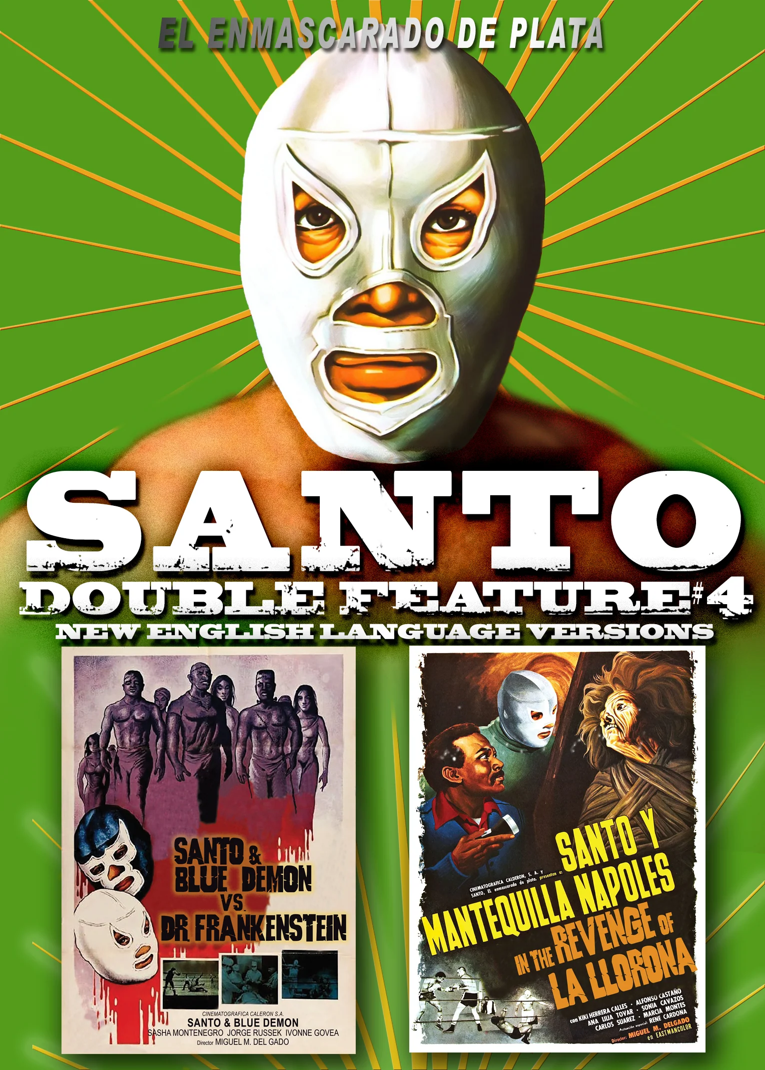 Santo Double Feature #4: Santo & Blue Demon Vs. Dr. Frankenstein / Santo & Mantequilla In The Revenge Of La Llorona (DVD)