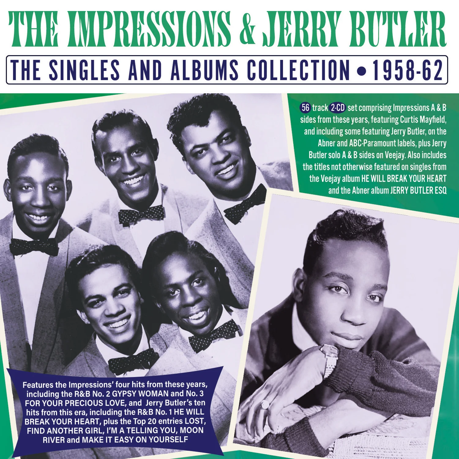 The Impressions & Jerry Butler - The Singles And Albums Collection 1958-62 (CD)